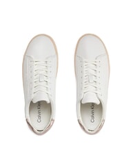 CALVIN KLEIN CUPSOLE LACE UP PEARL Baskets en cuir blanc - Chaussures Femme - 6