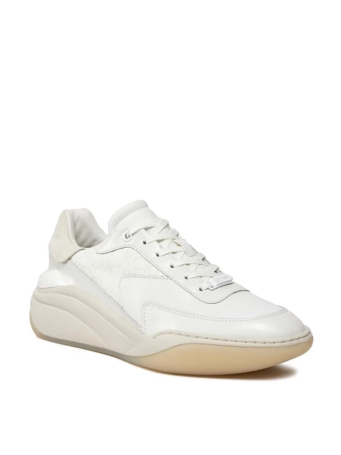 WEDGE MONO Baskets en cuir blanc - Chaussures Femme