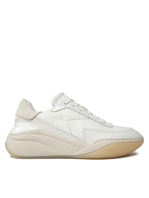 WEDGE MONO Baskets en cuir blanc - Chaussures Femme