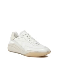 CALVIN KLEIN WEDGE MONO Baskets en cuir blanc - Chaussures Femme - 3