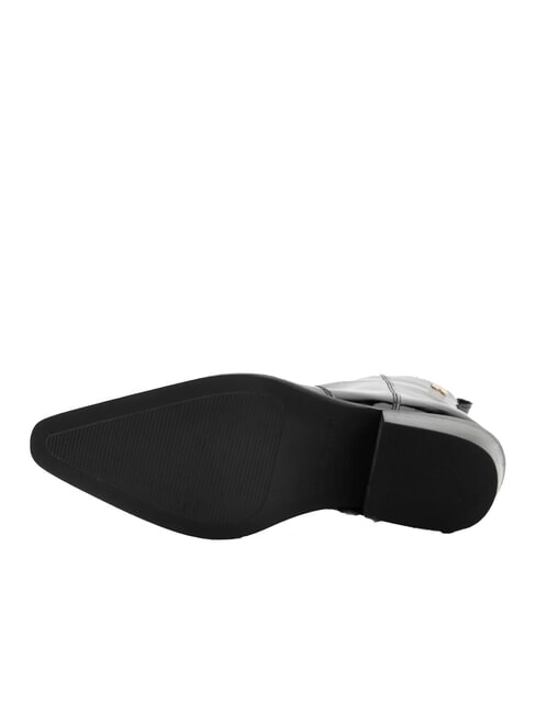 TH COWBOY Bottes texanes en cuir brillant noir - Chaussures Femme