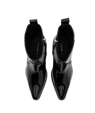 TOMMY HILFIGER TH COWBOY Bottes texanes en cuir brillant noir - Chaussures Femme - 4