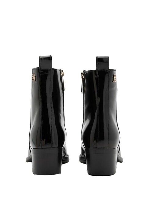 TH COWBOY Bottes texanes en cuir brillant noir - Chaussures Femme