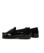 TOMMY HILFIGER TH MONOGRAM Mocassins en cuir brillant noir - Chaussures Femme - 5
