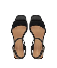 TOMMY HILFIGER TH MONOGRAM sandales compens&eacute;es en cuir noir - Chaussures Femme - 3