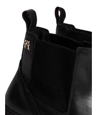 TOMMY HILFIGER TH bottines Chelsea en cuir noir - Chaussures Femme - 4