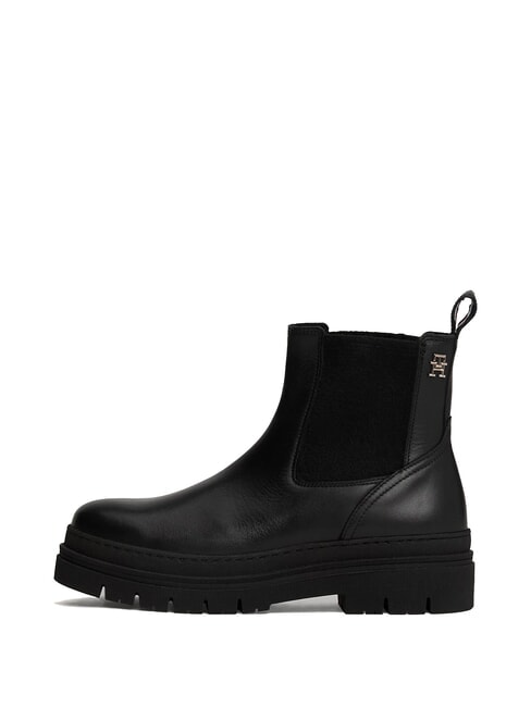 TH bottines Chelsea en cuir noir - Chaussures Femme