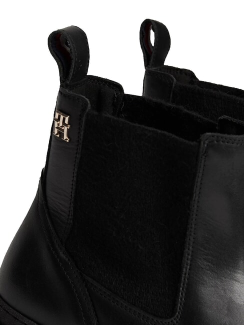 TH bottines Chelsea en cuir noir - Chaussures Femme