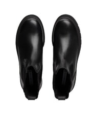 TOMMY HILFIGER TH bottines Chelsea en cuir noir - Chaussures Femme - 5