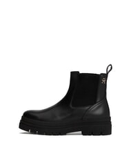 TOMMY HILFIGER TH bottines Chelsea en cuir noir - Chaussures Femme - 2