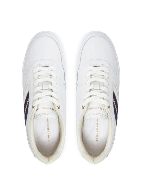 STRIPES PLATFORM Baskets montantes en cuir &eacute;cru - Chaussures Femme