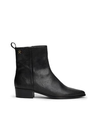 TOMMY HILFIGER LOW COWBOY Bottines pointues en cuir imprim&eacute; noir - Chaussures Femme - 2