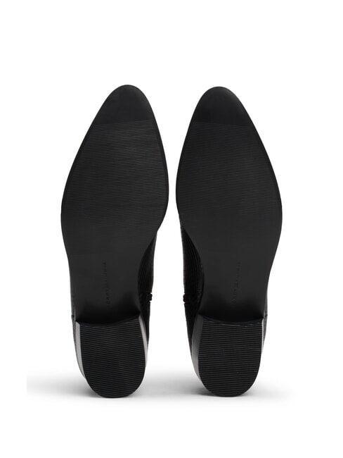 LOW COWBOY Bottines pointues en cuir imprim&eacute; noir - Chaussures Femme