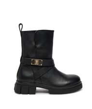 TOMMY HILFIGER BIKER Bottines en cuir &agrave; boucle noir - Chaussures Femme - 2