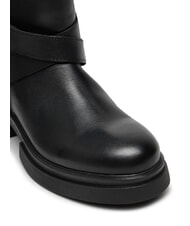TOMMY HILFIGER BIKER Bottines en cuir &agrave; boucle noir - Chaussures Femme - 3