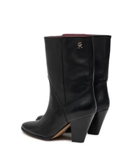 TOMMY HILFIGER MID COWBOY Bottines en cuir &agrave; talons noir - Chaussures Femme - 3