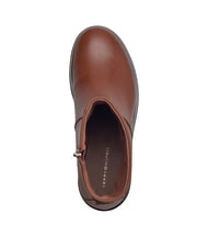 TOMMY HILFIGER TH CHAIN Bottines basses en cuir avec fermeture &eacute;clair brun cognac - Chaussures Femme - 5