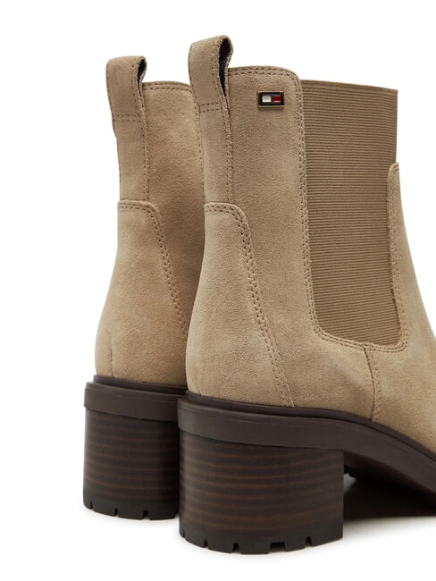 FLAG MID HEEL bottines en daim beige - Chaussures Femme