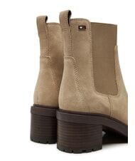 TOMMY HILFIGER FLAG MID HEEL bottines en daim beige - Chaussures Femme - 5