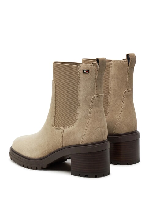 FLAG MID HEEL bottines en daim beige - Chaussures Femme