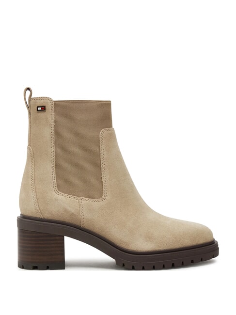 FLAG MID HEEL bottines en daim beige - Chaussures Femme