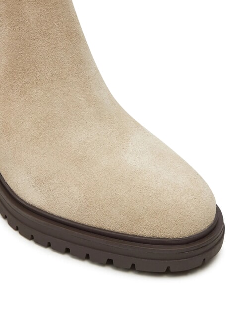 FLAG MID HEEL bottines en daim beige - Chaussures Femme