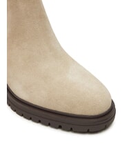 TOMMY HILFIGER FLAG MID HEEL bottines en daim beige - Chaussures Femme - 3