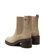 TOMMY HILFIGER FLAG MID HEEL bottines en daim beige - Chaussures Femme - 6