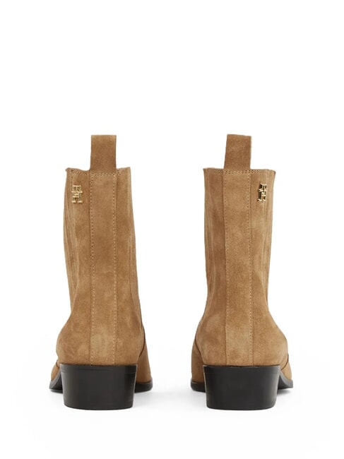 COWBOY CHELSEA Bottines en daim &agrave; bout pointu kaki - Chaussures Femme