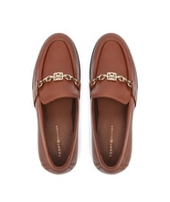 TOMMY HILFIGER TH  Mocassins en cuir brun cognac - Chaussures Femme - 5