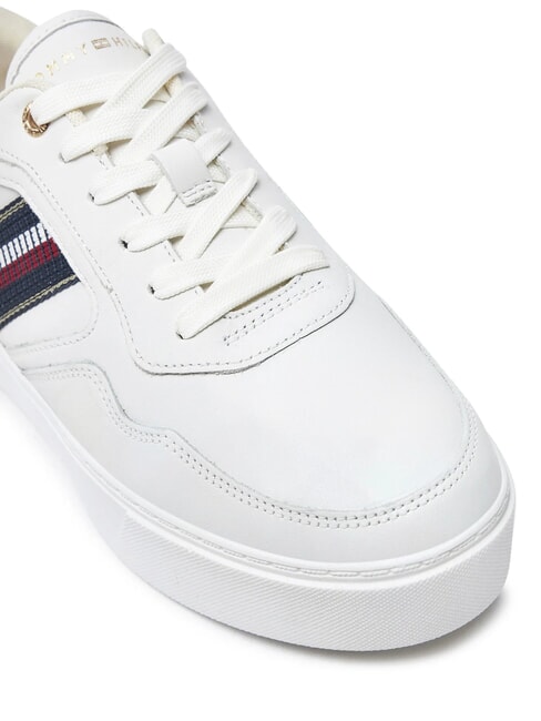 STRIPES PLATFORM Baskets montantes en cuir &eacute;cru - Chaussures Femme