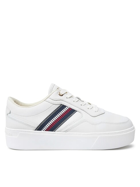 STRIPES PLATFORM Baskets montantes en cuir &eacute;cru - Chaussures Femme
