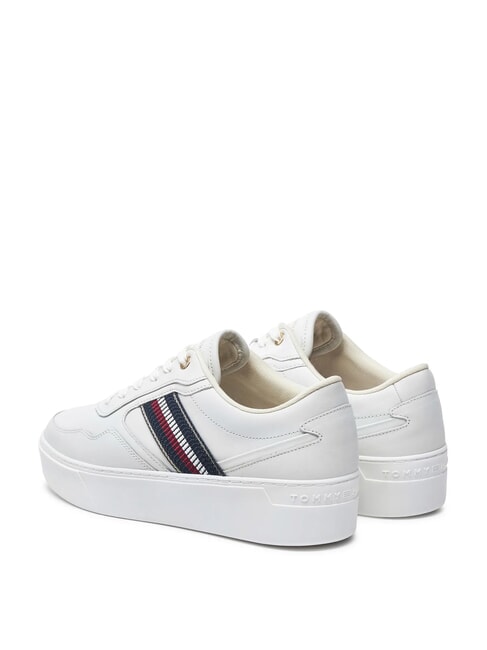 STRIPES PLATFORM Baskets montantes en cuir &eacute;cru - Chaussures Femme