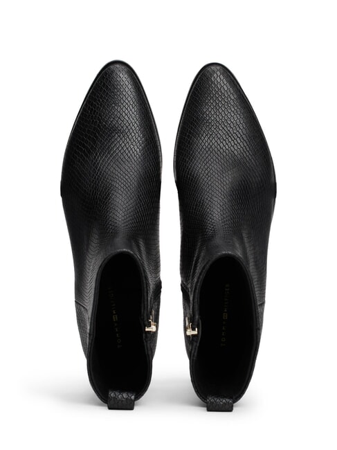 LOW COWBOY Bottines pointues en cuir imprim&eacute; noir - Chaussures Femme