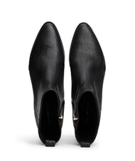 TOMMY HILFIGER LOW COWBOY Bottines pointues en cuir imprim&eacute; noir - Chaussures Femme - 3