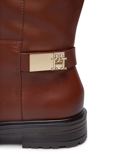 TH Bottes en cuir Allti brun cognac - Chaussures Femme