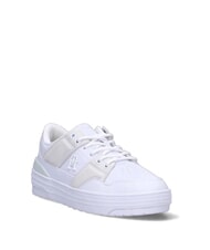 TOMMY HILFIGER TH Baskets en cuir blanc - Chaussures Femme - 3
