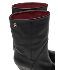 TOMMY HILFIGER MID COWBOY Bottines en cuir &agrave; talons noir - Chaussures Femme - 4