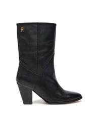 TOMMY HILFIGER MID COWBOY Bottines en cuir &agrave; talons noir - Chaussures Femme - 2
