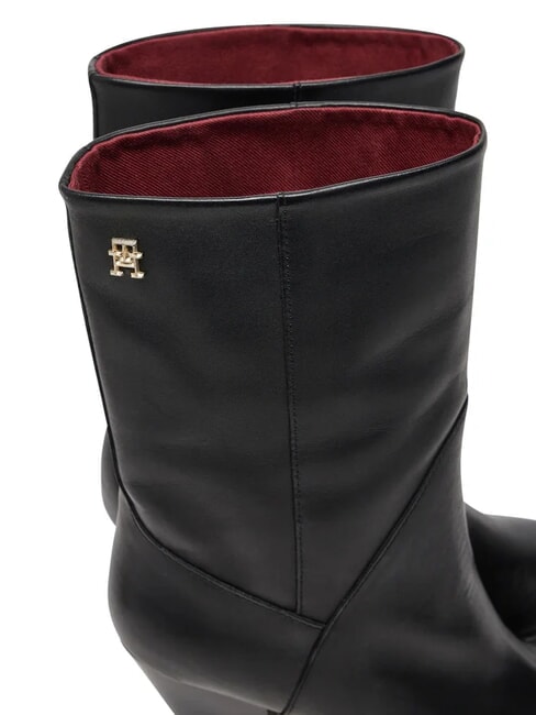 MID COWBOY Bottines en cuir &agrave; talons noir - Chaussures Femme