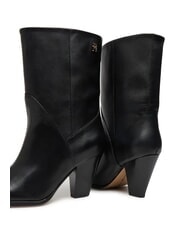 TOMMY HILFIGER MID COWBOY Bottines en cuir &agrave; talons noir - Chaussures Femme - 5