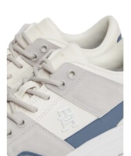 TOMMY HILFIGER TH Baskets en cuir blanc - Chaussures Femme - 3