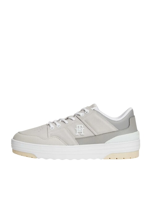 TH Baskets en cuir gris - Chaussures Femme