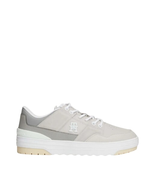 TH Baskets en cuir gris - Chaussures Femme