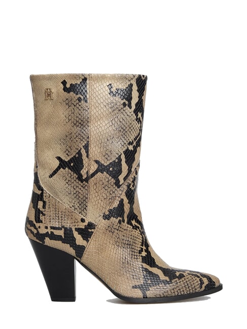 TH  Bottes texanes en cuir beige - Chaussures Femme