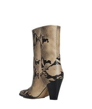 TOMMY HILFIGER TH  Bottes texanes en cuir beige - Chaussures Femme - 4