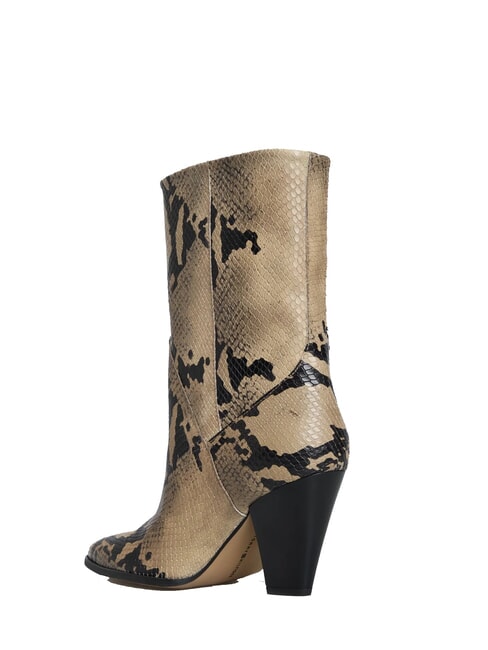 TH  Bottes texanes en cuir beige - Chaussures Femme