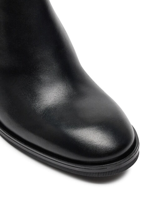 TH CHAIN Bottines en cuir avec cha&icirc;ne noir - Chaussures Femme