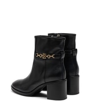 TOMMY HILFIGER TH CHAIN Bottines en cuir avec cha&icirc;ne noir - Chaussures Femme - 7