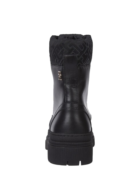 CLEATED LACE-UP Bottines &agrave; lacets avec col rembourr&eacute; noir - Chaussures Femme